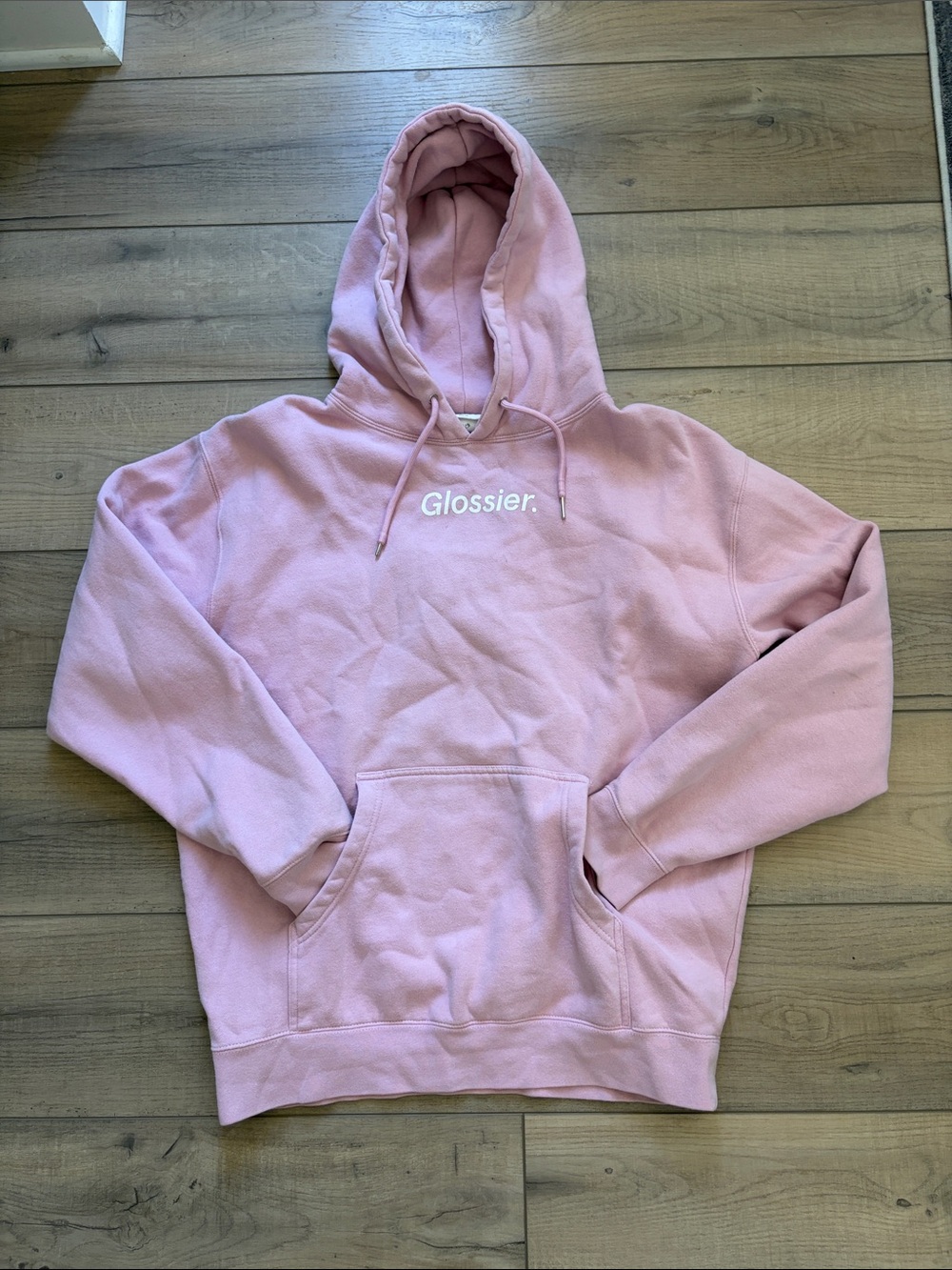 Glossier Dusty Pink Pullover Hoodie